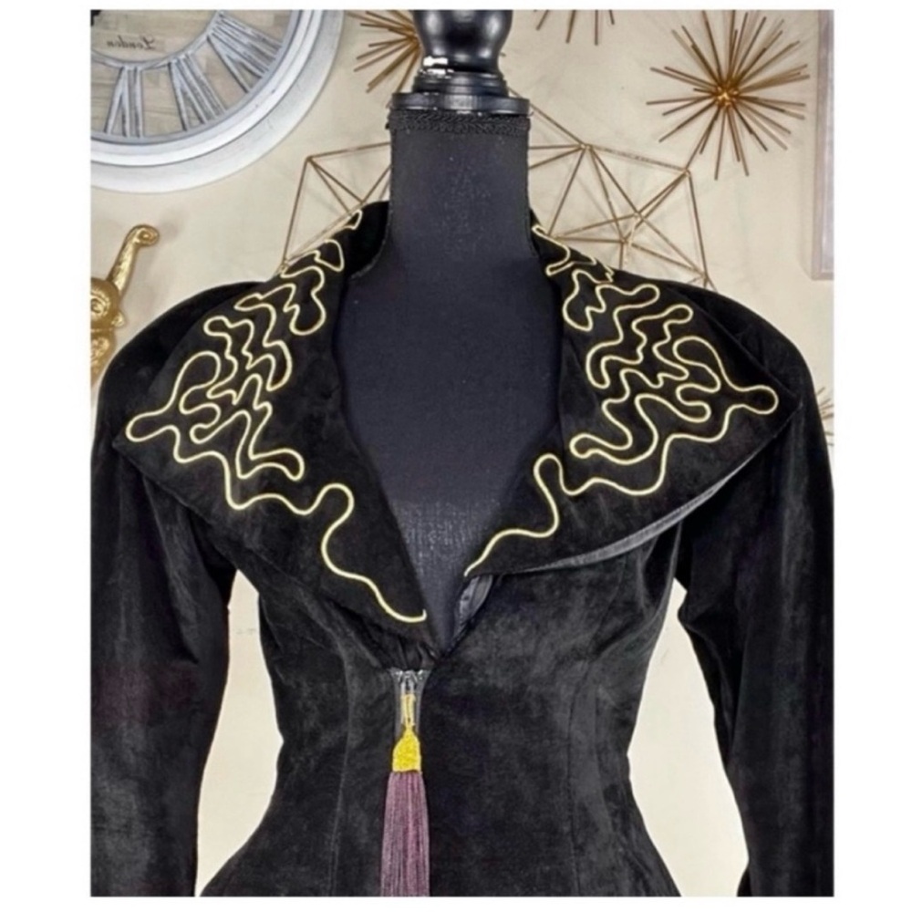 Vintage Suede Victorian Style Skirt Set